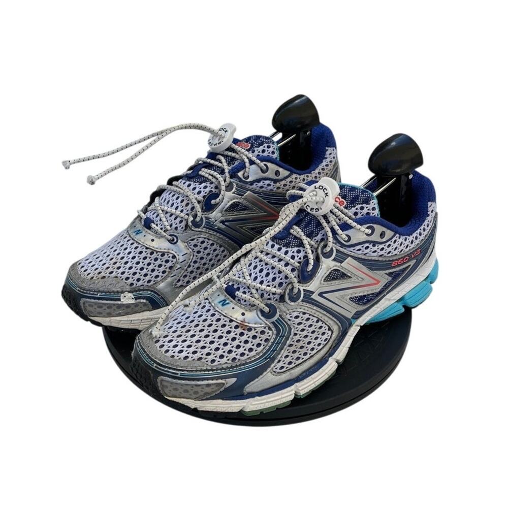 Womens New Balance 860v3 Lightweight Running Shoes Size 8 Silver Blue